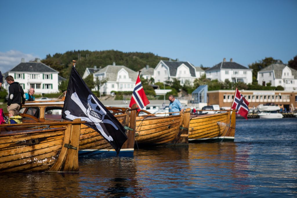 Wooden boats in Farsund Norway