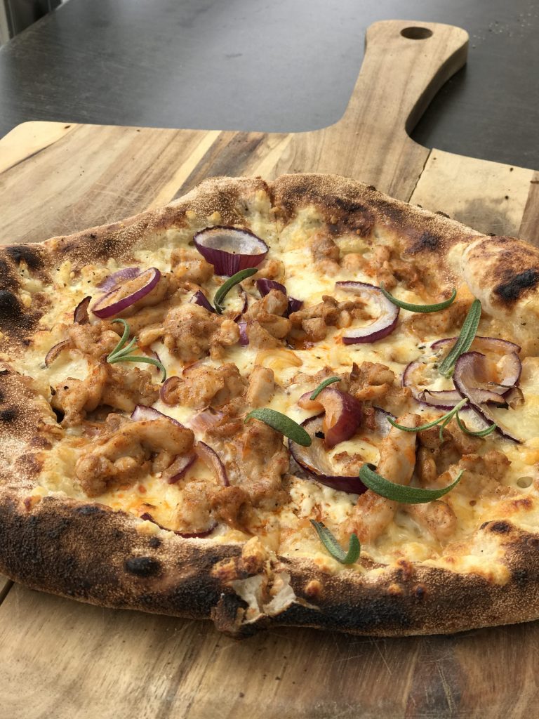 Pizza på Tollboden Bakeri i Flekkefjord