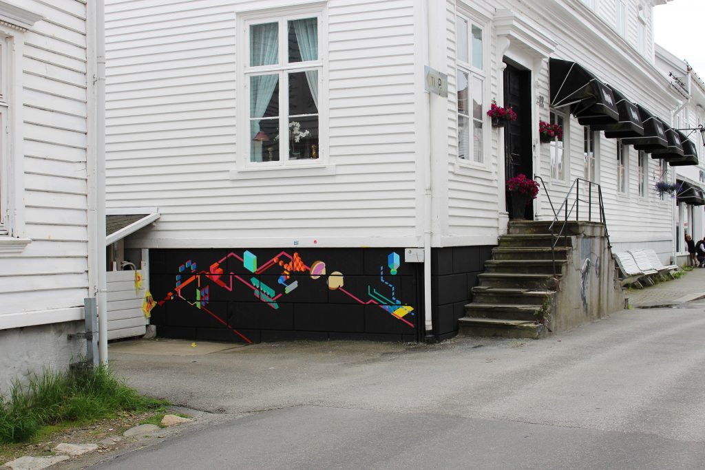 Gatekunst i Hollenderbyen i Flekkefjord