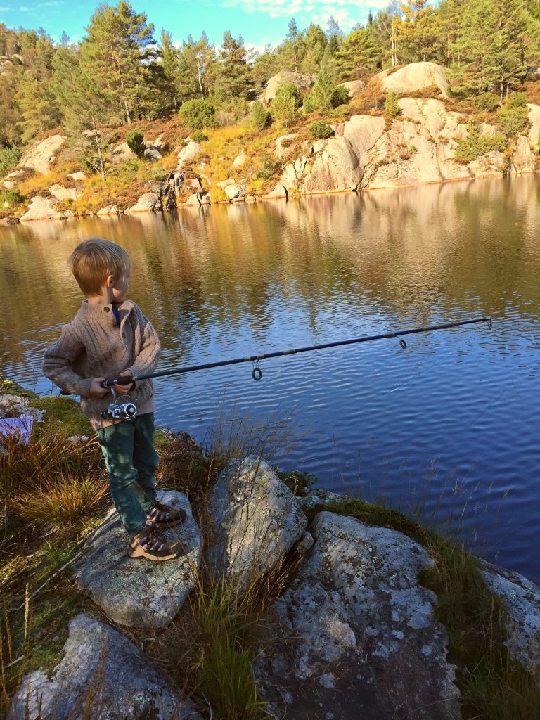 Ørretfiske på Birkeland Gård.