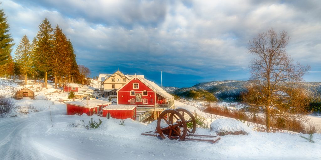 Vinter på Eikerapen gjestegard
