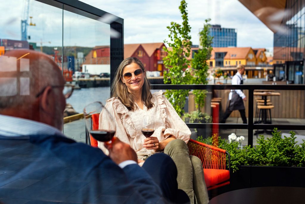 Uteservering på Kilden teater og konserthus