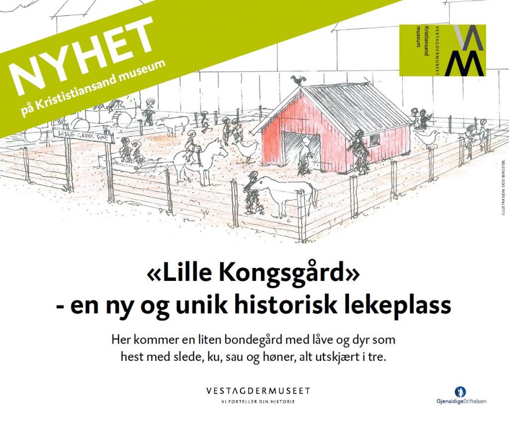 Museet har fått en helt ny lekeplass som heter «Lille Kongsgård».